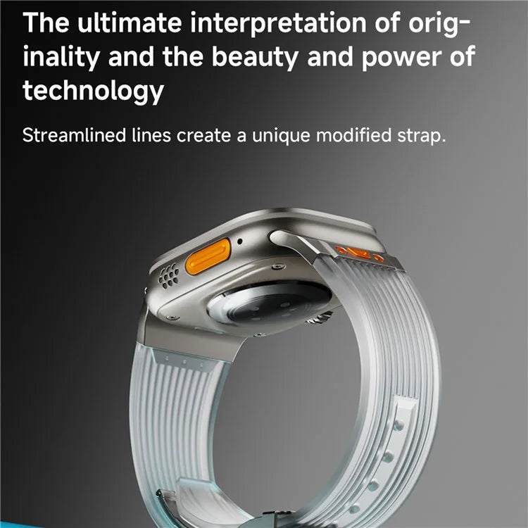 For Apple Watch Ultra 2 Ultra 49mm  /  Series 9 8 7 45mm  /  6 5 4 SE (2023) SE (2022) SE 44mm  /  3 2 1 42mm Silicone Strap