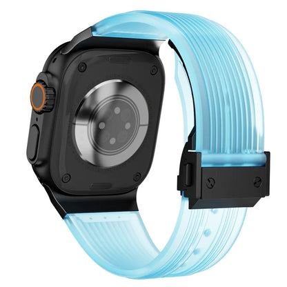 For Apple Watch Ultra 2 Ultra 49mm  /  Series 9 8 7 45mm  /  6 5 4 SE (2023) SE (2022) SE 44mm  /  3 2 1 42mm Silicone Strap Blue