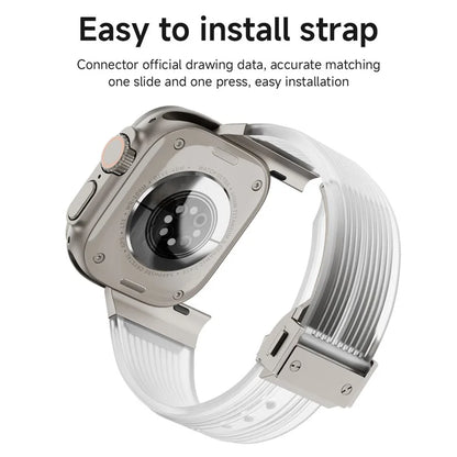 For Apple Watch Ultra 2 Ultra 49mm  /  Series 9 8 7 45mm  /  6 5 4 SE (2023) SE (2022) SE 44mm  /  3 2 1 42mm Silicone Strap Blue