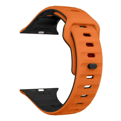 For Apple Watch Series 9 8 7 41mm / 6 5 4 SE (2022) SE (2023) SE 40mm / 3 2 1 38mm Watch Strap Dual Color Silicone Band