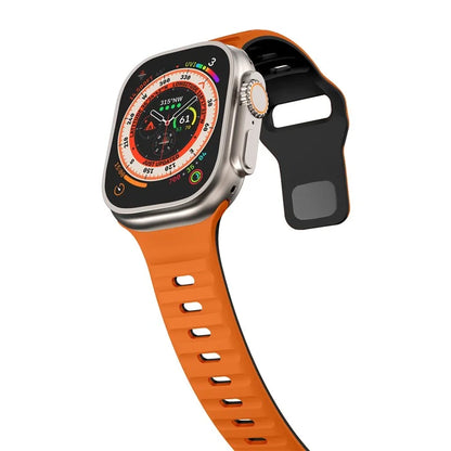 For Apple Watch Series 9 8 7 41mm / 6 5 4 SE (2022) SE (2023) SE 40mm / 3 2 1 38mm Watch Strap Dual Color Silicone Band
