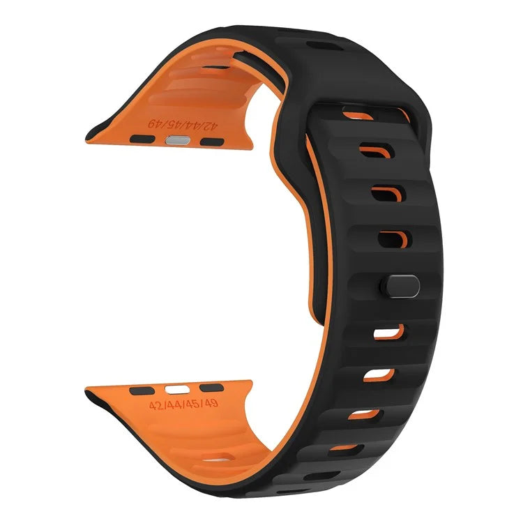 For Apple Watch Series 9 8 7 41mm / 6 5 4 SE (2022) SE (2023) SE 40mm / 3 2 1 38mm Watch Strap Dual Color Silicone Band