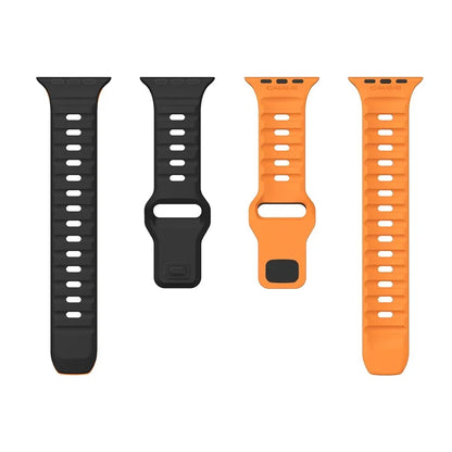 For Apple Watch Series 9 8 7 41mm / 6 5 4 SE (2022) SE (2023) SE 40mm / 3 2 1 38mm Watch Strap Dual Color Silicone Band
