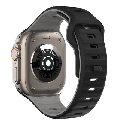 For Apple Watch Series 9 8 7 41mm / 6 5 4 SE (2022) SE (2023) SE 40mm / 3 2 1 38mm Watch Strap Dual Color Silicone Band
