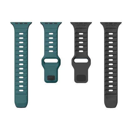 For Apple Watch Series 9 8 7 41mm / 6 5 4 SE (2022) SE (2023) SE 40mm / 3 2 1 38mm Watch Strap Dual Color Silicone Band