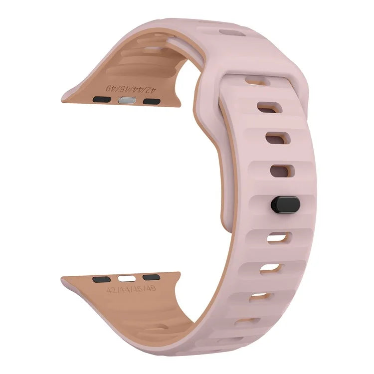 For Apple Watch Series 9 8 7 41mm / 6 5 4 SE (2022) SE (2023) SE 40mm / 3 2 1 38mm Watch Strap Dual Color Silicone Band