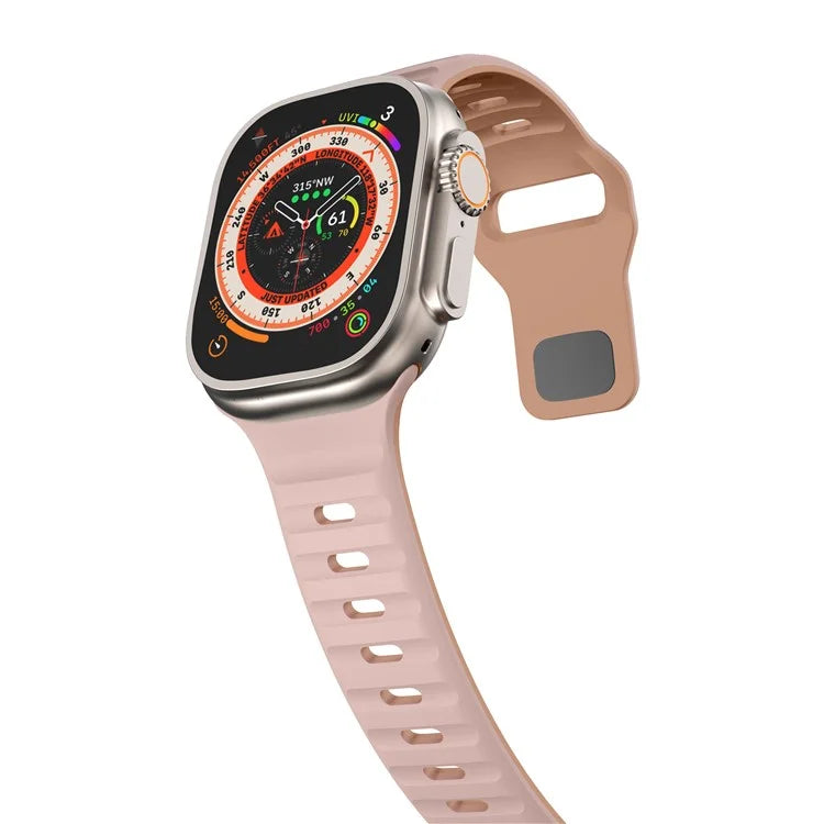 For Apple Watch Series 9 8 7 41mm / 6 5 4 SE (2022) SE (2023) SE 40mm / 3 2 1 38mm Watch Strap Dual Color Silicone Band