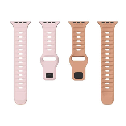 For Apple Watch Series 9 8 7 41mm / 6 5 4 SE (2022) SE (2023) SE 40mm / 3 2 1 38mm Watch Strap Dual Color Silicone Band
