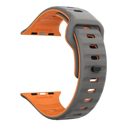 For Apple Watch Series 9 8 7 41mm / 6 5 4 SE (2022) SE (2023) SE 40mm / 3 2 1 38mm Watch Strap Dual Color Silicone Band