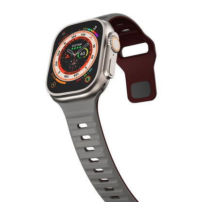 For Apple Watch Series 9 8 7 41mm / 6 5 4 SE (2022) SE (2023) SE 40mm / 3 2 1 38mm Watch Strap Dual Color Silicone Band