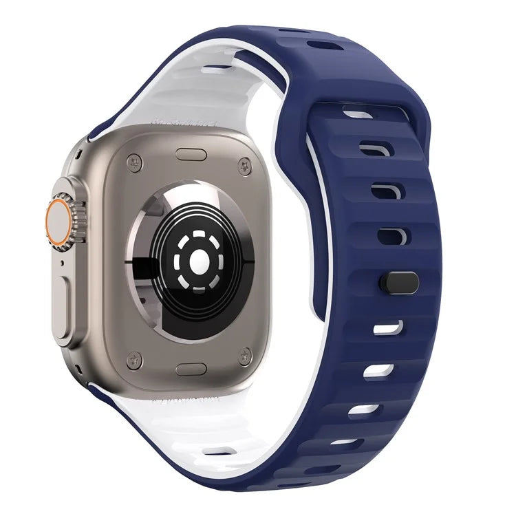 For Apple Watch Series 9 8 7 41mm / 6 5 4 SE (2022) SE (2023) SE 40mm / 3 2 1 38mm Watch Strap Dual Color Silicone Band