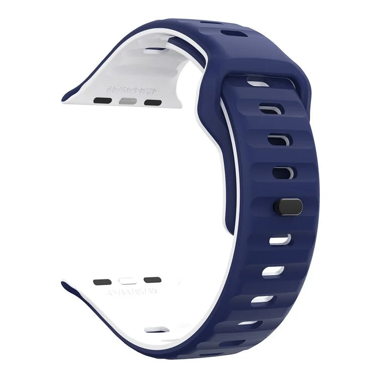 For Apple Watch Series 9 8 7 41mm / 6 5 4 SE (2022) SE (2023) SE 40mm / 3 2 1 38mm Watch Strap Dual Color Silicone Band