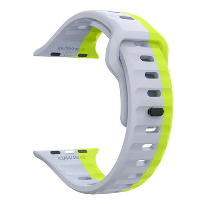 For Apple Watch Series 9 8 7 41mm / 6 5 4 SE (2022) SE (2023) SE 40mm / 3 2 1 38mm Watch Strap Dual Color Silicone Band