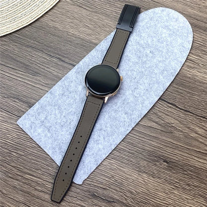 For Huawei Watch 4 / 4 Pro / GT 4 46mm Watch Band 22mm Silicone+Genuine Cow Leather Watch Strap