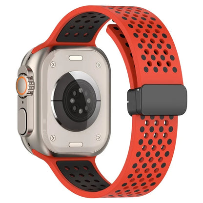 For Apple Watch Ultra 2 Ultra 49mm / Series 9 8 7 45mm / 6 5 4 SE (2022) SE (2023) SE 44mm / 3 2 1 42mm Silicone Watch Band Dual Color