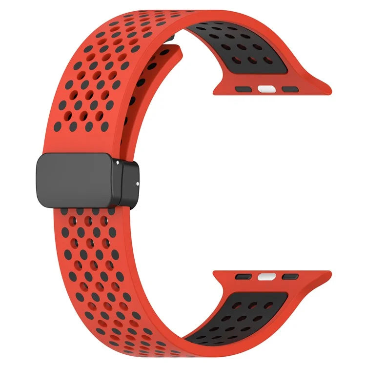 For Apple Watch Ultra 2 Ultra 49mm / Series 9 8 7 45mm / 6 5 4 SE (2022) SE (2023) SE 44mm / 3 2 1 42mm Silicone Watch Band Dual Color