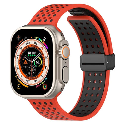For Apple Watch Ultra 2 Ultra 49mm / Series 9 8 7 45mm / 6 5 4 SE (2022) SE (2023) SE 44mm / 3 2 1 42mm Silicone Watch Band Dual Color