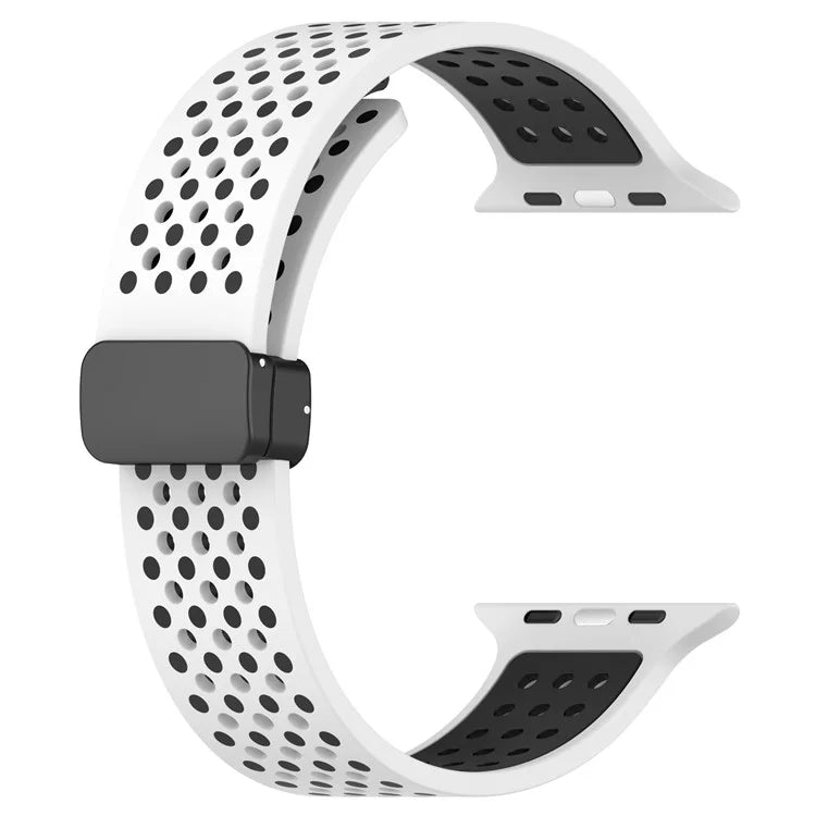 For Apple Watch Ultra 2 Ultra 49mm / Series 9 8 7 45mm / 6 5 4 SE (2022) SE (2023) SE 44mm / 3 2 1 42mm Silicone Watch Band Dual Color