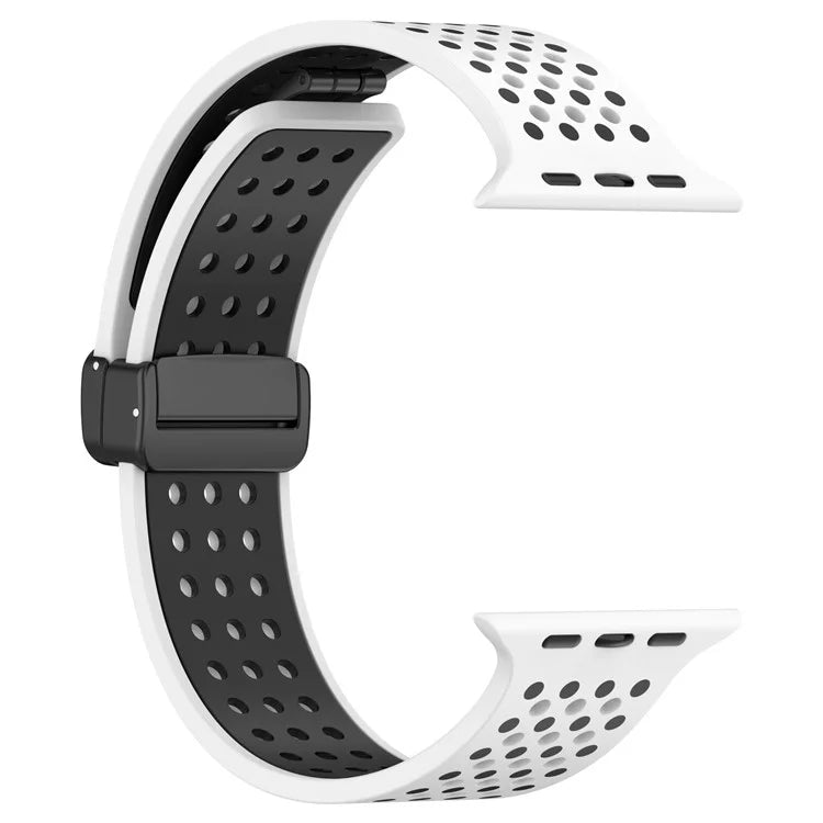 For Apple Watch Ultra 2 Ultra 49mm / Series 9 8 7 45mm / 6 5 4 SE (2022) SE (2023) SE 44mm / 3 2 1 42mm Silicone Watch Band Dual Color