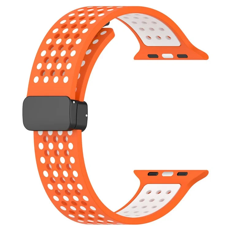 For Apple Watch Ultra 2 Ultra 49mm / Series 9 8 7 45mm / 6 5 4 SE (2022) SE (2023) SE 44mm / 3 2 1 42mm Silicone Watch Band Dual Color