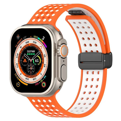 For Apple Watch Ultra 2 Ultra 49mm / Series 9 8 7 45mm / 6 5 4 SE (2022) SE (2023) SE 44mm / 3 2 1 42mm Silicone Watch Band Dual Color