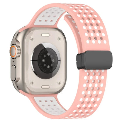 For Apple Watch Ultra 2 Ultra 49mm / Series 9 8 7 45mm / 6 5 4 SE (2022) SE (2023) SE 44mm / 3 2 1 42mm Silicone Watch Band Dual Color
