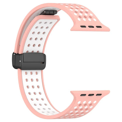 For Apple Watch Ultra 2 Ultra 49mm / Series 9 8 7 45mm / 6 5 4 SE (2022) SE (2023) SE 44mm / 3 2 1 42mm Silicone Watch Band Dual Color