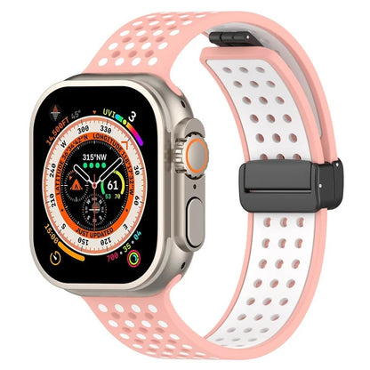 For Apple Watch Ultra 2 Ultra 49mm / Series 9 8 7 45mm / 6 5 4 SE (2022) SE (2023) SE 44mm / 3 2 1 42mm Silicone Watch Band Dual Color