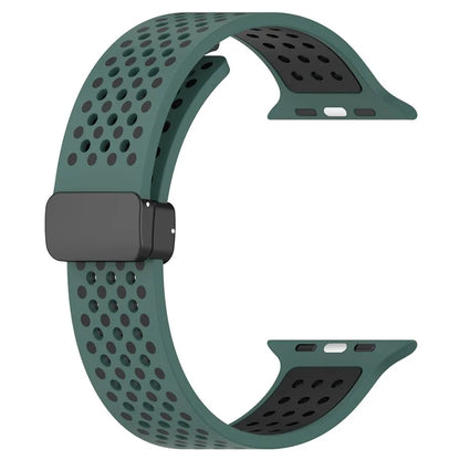 For Apple Watch Ultra 2 Ultra 49mm / Series 9 8 7 45mm / 6 5 4 SE (2022) SE (2023) SE 44mm / 3 2 1 42mm Silicone Watch Band Dual Color