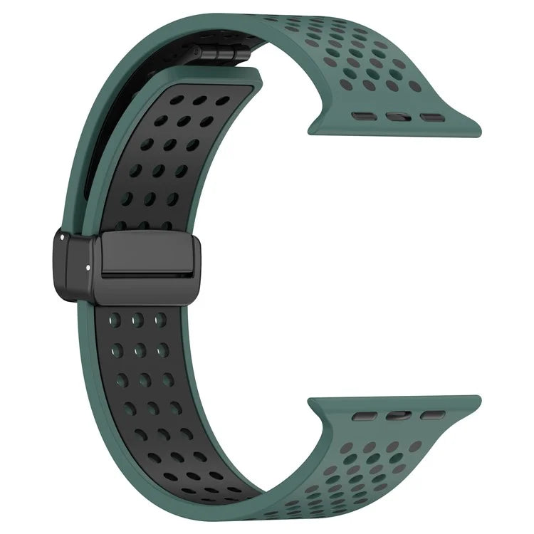 For Apple Watch Ultra 2 Ultra 49mm / Series 9 8 7 45mm / 6 5 4 SE (2022) SE (2023) SE 44mm / 3 2 1 42mm Silicone Watch Band Dual Color