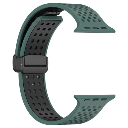 For Apple Watch Ultra 2 Ultra 49mm / Series 9 8 7 45mm / 6 5 4 SE (2022) SE (2023) SE 44mm / 3 2 1 42mm Silicone Watch Band Dual Color