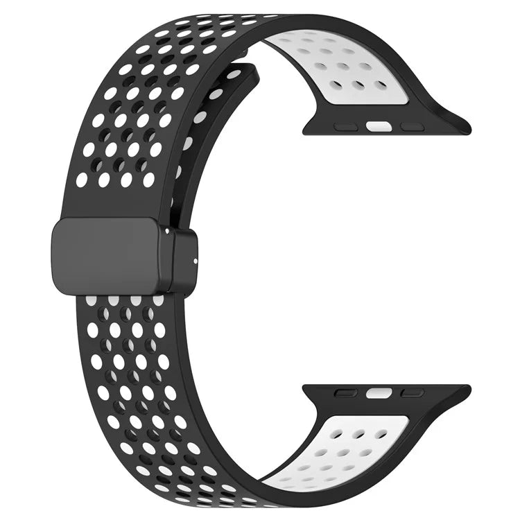 For Apple Watch Ultra 2 Ultra 49mm / Series 9 8 7 45mm / 6 5 4 SE (2022) SE (2023) SE 44mm / 3 2 1 42mm Silicone Watch Band Dual Color
