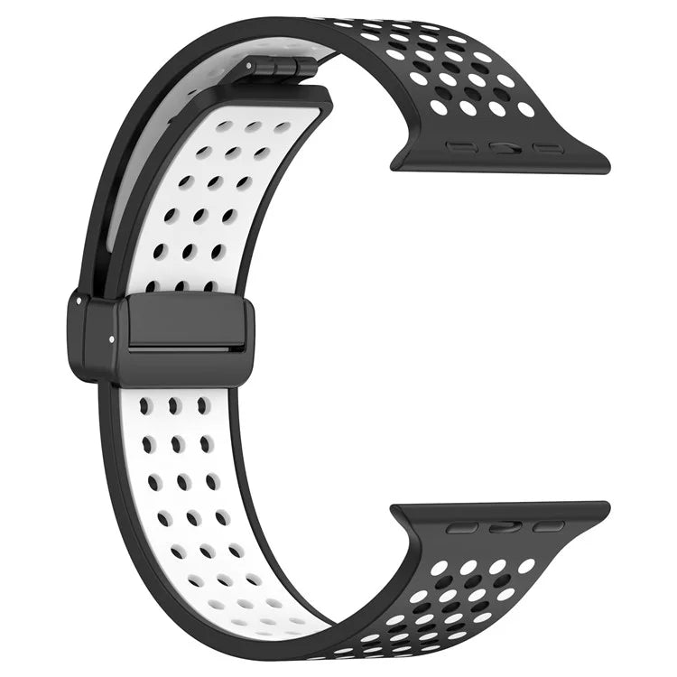 For Apple Watch Ultra 2 Ultra 49mm / Series 9 8 7 45mm / 6 5 4 SE (2022) SE (2023) SE 44mm / 3 2 1 42mm Silicone Watch Band Dual Color