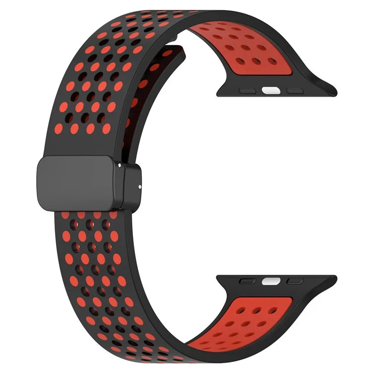 For Apple Watch Ultra 2 Ultra 49mm / Series 9 8 7 45mm / 6 5 4 SE (2022) SE (2023) SE 44mm / 3 2 1 42mm Silicone Watch Band Dual Color
