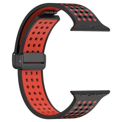 For Apple Watch Ultra 2 Ultra 49mm / Series 9 8 7 45mm / 6 5 4 SE (2022) SE (2023) SE 44mm / 3 2 1 42mm Silicone Watch Band Dual Color