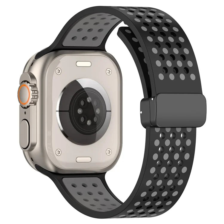 For Apple Watch Ultra 2 Ultra 49mm / Series 9 8 7 45mm / 6 5 4 SE (2022) SE (2023) SE 44mm / 3 2 1 42mm Silicone Watch Band Dual Color