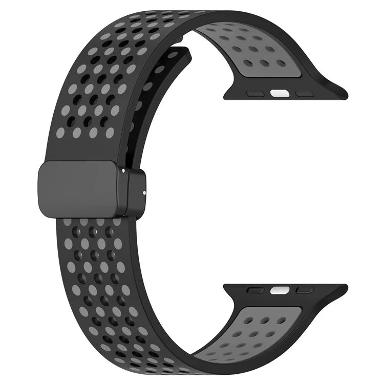 For Apple Watch Ultra 2 Ultra 49mm / Series 9 8 7 45mm / 6 5 4 SE (2022) SE (2023) SE 44mm / 3 2 1 42mm Silicone Watch Band Dual Color