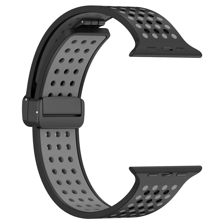 For Apple Watch Ultra 2 Ultra 49mm / Series 9 8 7 45mm / 6 5 4 SE (2022) SE (2023) SE 44mm / 3 2 1 42mm Silicone Watch Band Dual Color
