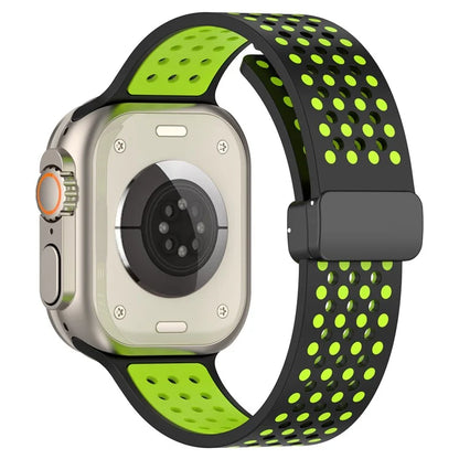 For Apple Watch Ultra 2 Ultra 49mm / Series 9 8 7 45mm / 6 5 4 SE (2022) SE (2023) SE 44mm / 3 2 1 42mm Silicone Watch Band Dual Color
