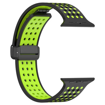 For Apple Watch Ultra 2 Ultra 49mm / Series 9 8 7 45mm / 6 5 4 SE (2022) SE (2023) SE 44mm / 3 2 1 42mm Silicone Watch Band Dual Color
