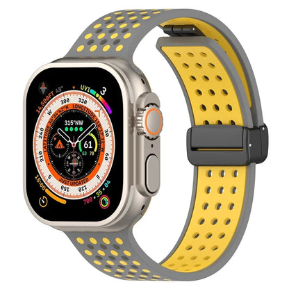 For Apple Watch Ultra 2 Ultra 49mm / Series 9 8 7 45mm / 6 5 4 SE (2022) SE (2023) SE 44mm / 3 2 1 42mm Silicone Watch Band Dual Color