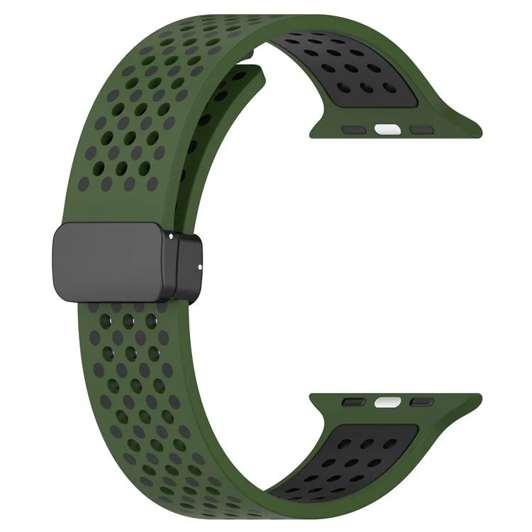 For Apple Watch Ultra 2 Ultra 49mm / Series 9 8 7 45mm / 6 5 4 SE (2022) SE (2023) SE 44mm / 3 2 1 42mm Silicone Watch Band Dual Color