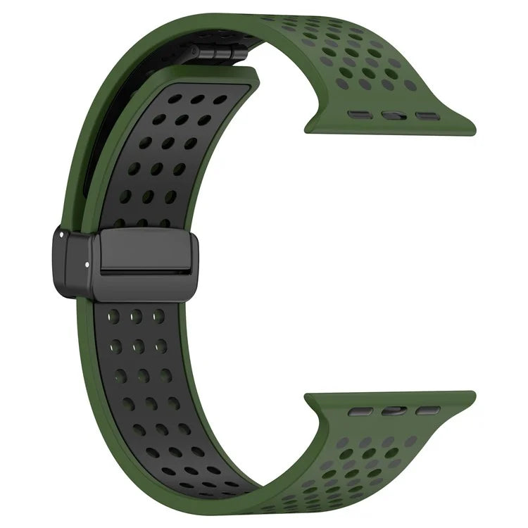 For Apple Watch Ultra 2 Ultra 49mm / Series 9 8 7 45mm / 6 5 4 SE (2022) SE (2023) SE 44mm / 3 2 1 42mm Silicone Watch Band Dual Color