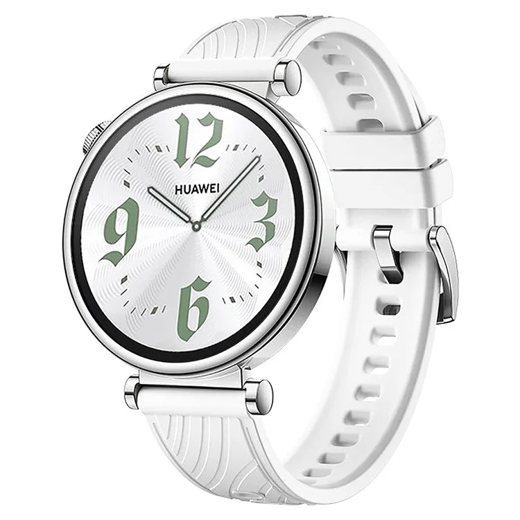 For Huawei Watch GT 4 41mm / Xiaomi Mi Watch Silicone Band 18mm Textured Watch Strap