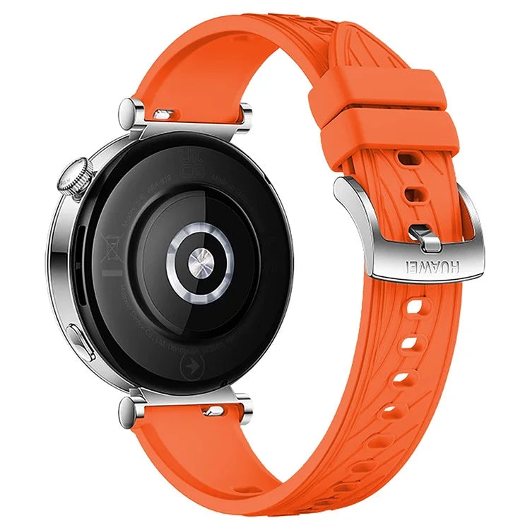 For Huawei Watch GT 4 41mm / Xiaomi Mi Watch Silicone Band 18mm Textured Watch Strap