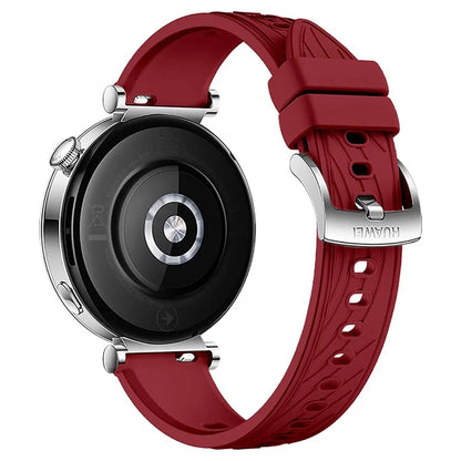 For Huawei Watch GT 4 41mm / Xiaomi Mi Watch Silicone Band 18mm Textured Watch Strap