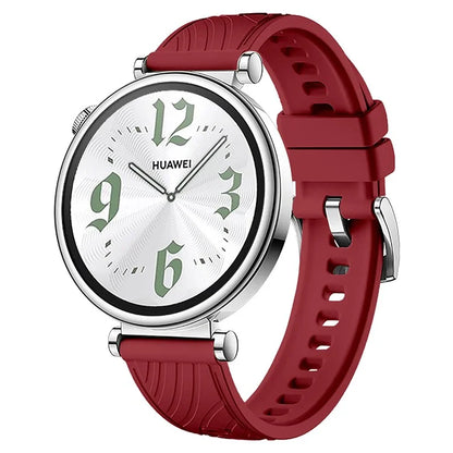 For Huawei Watch GT 4 41mm / Xiaomi Mi Watch Silicone Band 18mm Textured Watch Strap