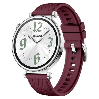 For Huawei Watch GT 4 41mm / Xiaomi Mi Watch Silicone Band 18mm Textured Watch Strap