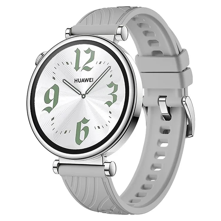 For Huawei Watch GT 4 41mm / Xiaomi Mi Watch Silicone Band 18mm Textured Watch Strap
