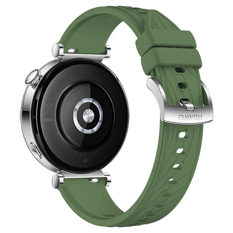 For Huawei Watch GT 4 41mm / Xiaomi Mi Watch Silicone Band 18mm Textured Watch Strap